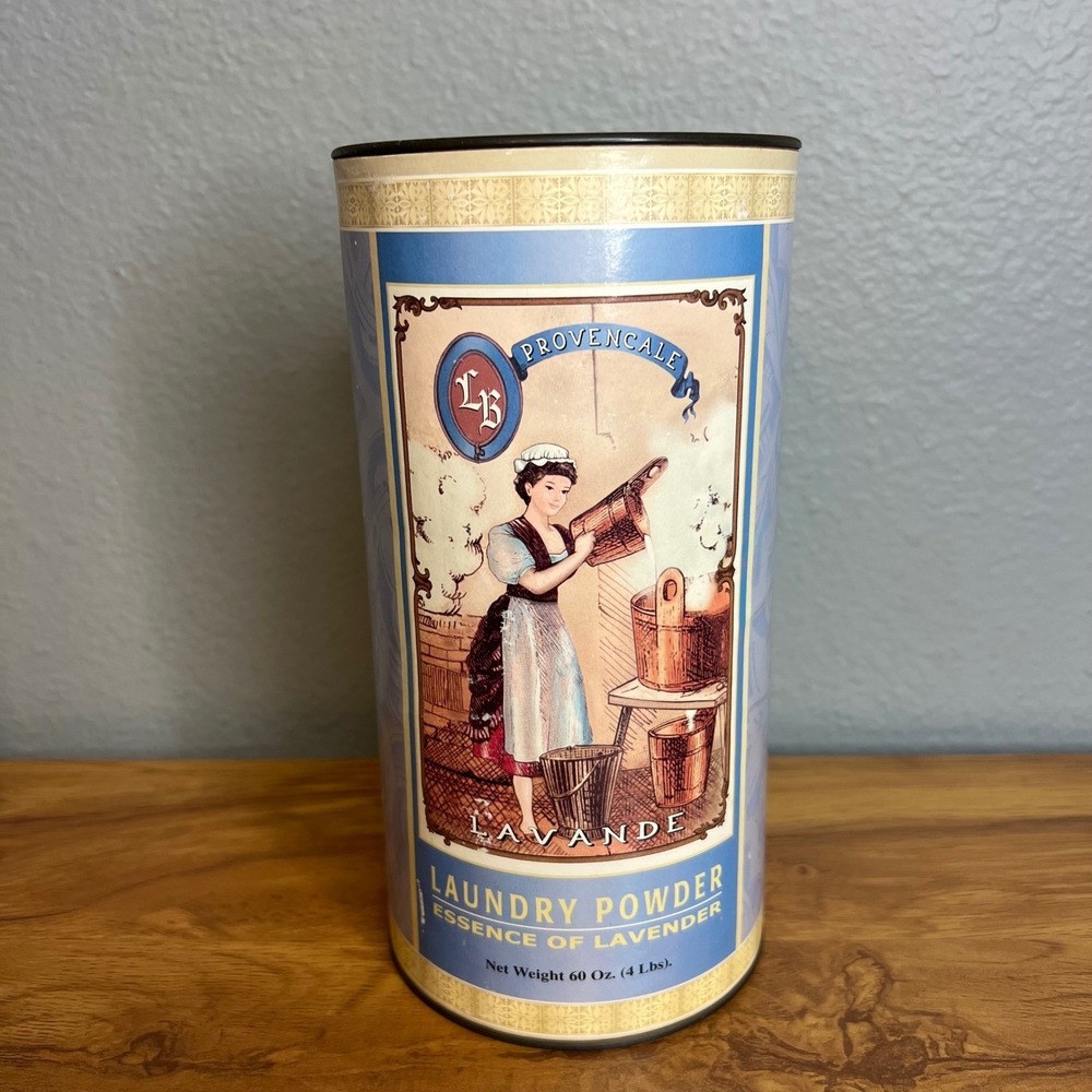Vintage Williams Sonoma Laundry Powder in‎ Tin Provencale Lavender NOS NEW